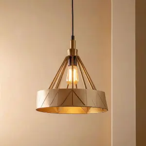 Suspension design en cuivre, luminaire contemporain