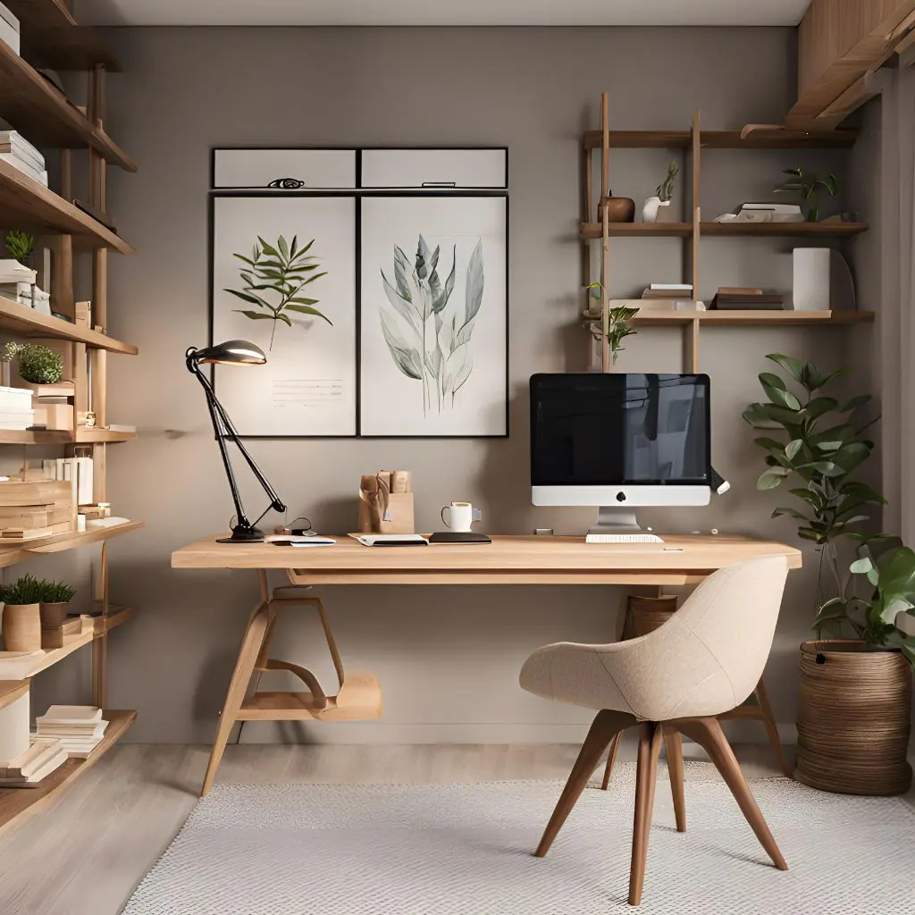 Bureau design avec décoration intérieure, illustration du pack décoration intérieur